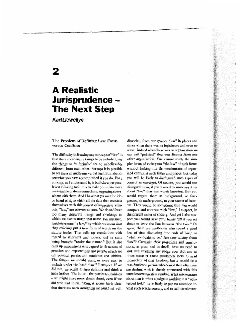 Karl Lewellyn A Realistic Jurisprudence The Next Step Pc3a1ginas 22 45 ...