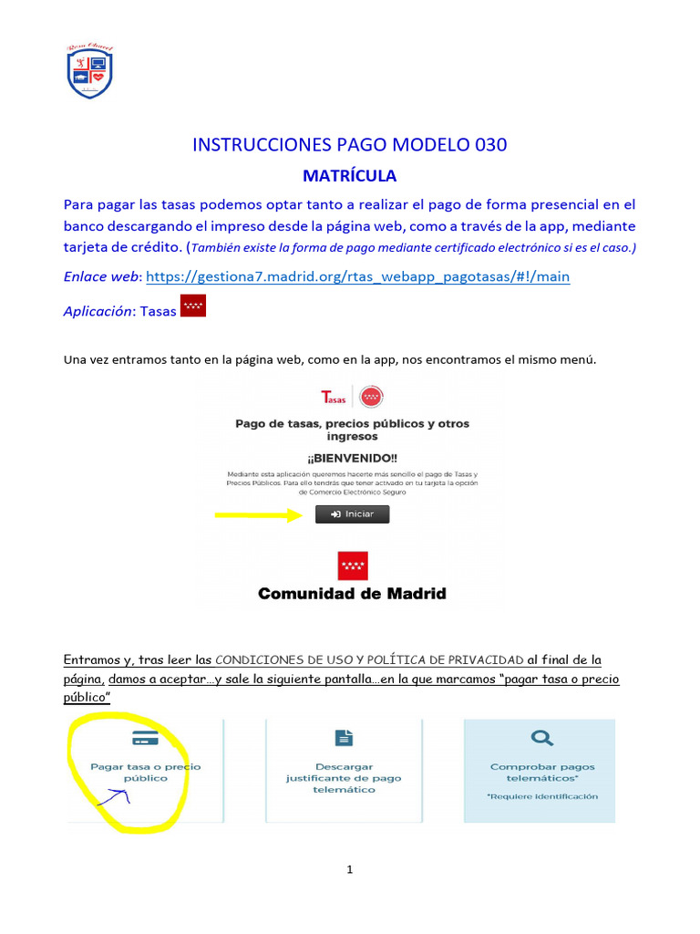 Instrucciones para Pago Modelo 030 | PDF
