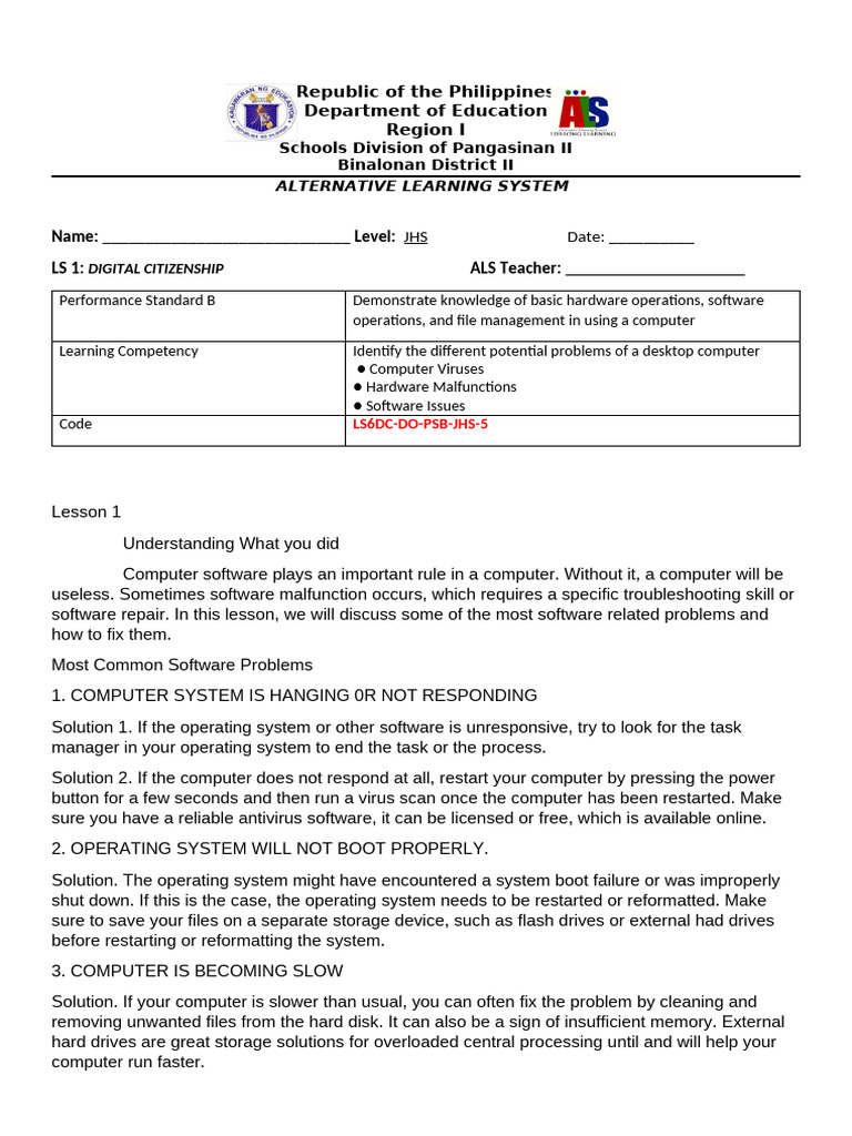 Troubleshooting Desktop Software Issues | PDF | Computer Virus ...