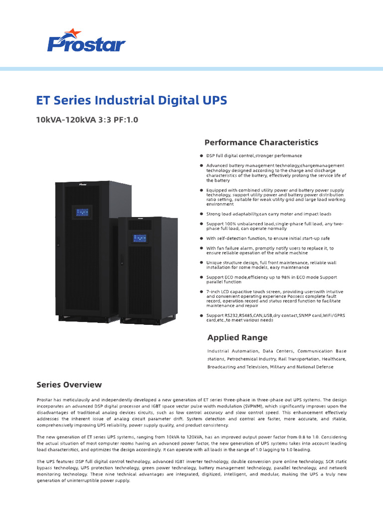 ET Series Industrial Digital UPS (10KVA-120KVA) (2025!06!17 17-52-53) | PDF