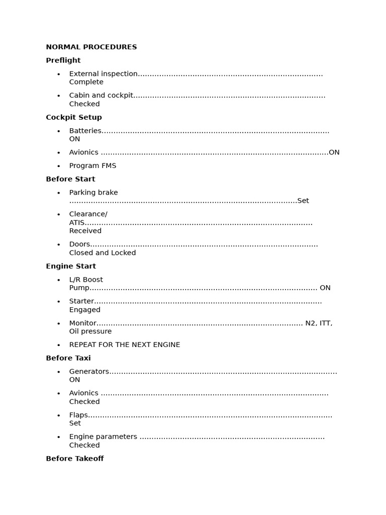 CJ3 Normal and Emergency Procedures | PDF | Aviation | Transport