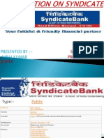 Present Ti On On Syndicate Bank