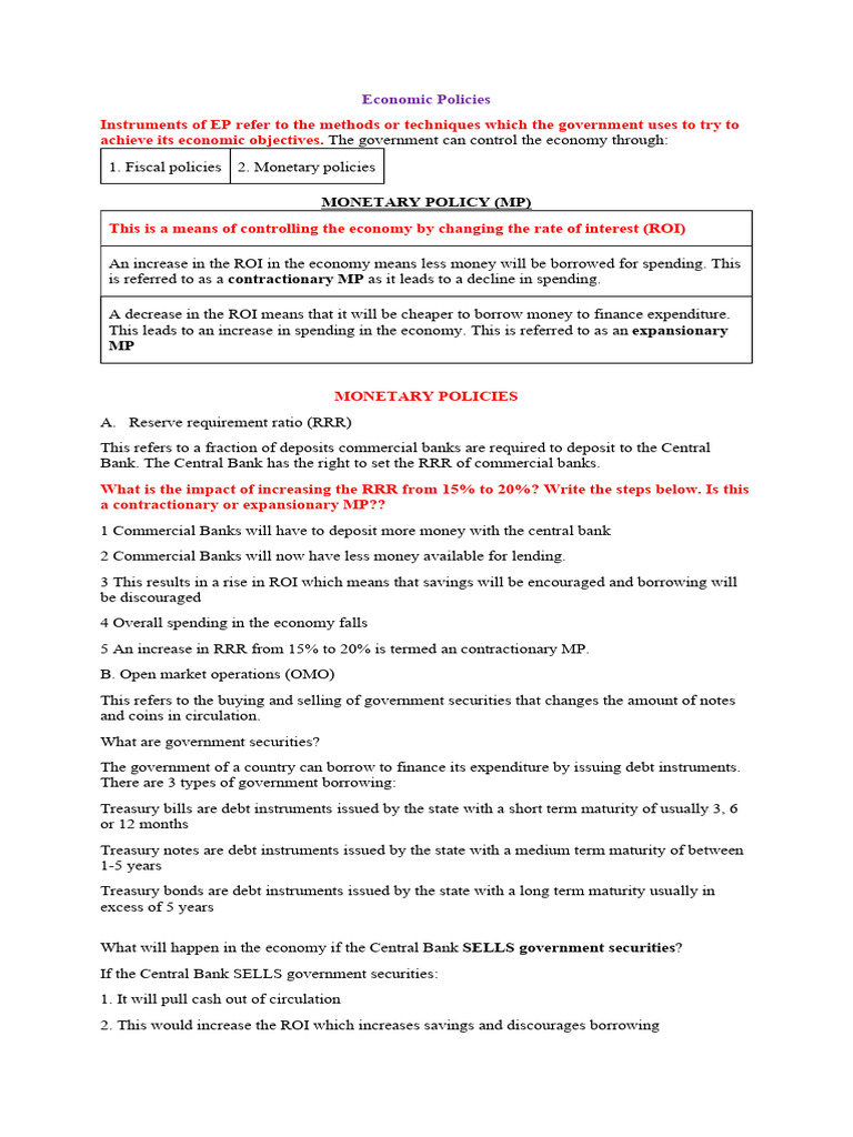 Monetary and Fiscal Policy. | PDF | Fiscal Policy | Monetary Policy