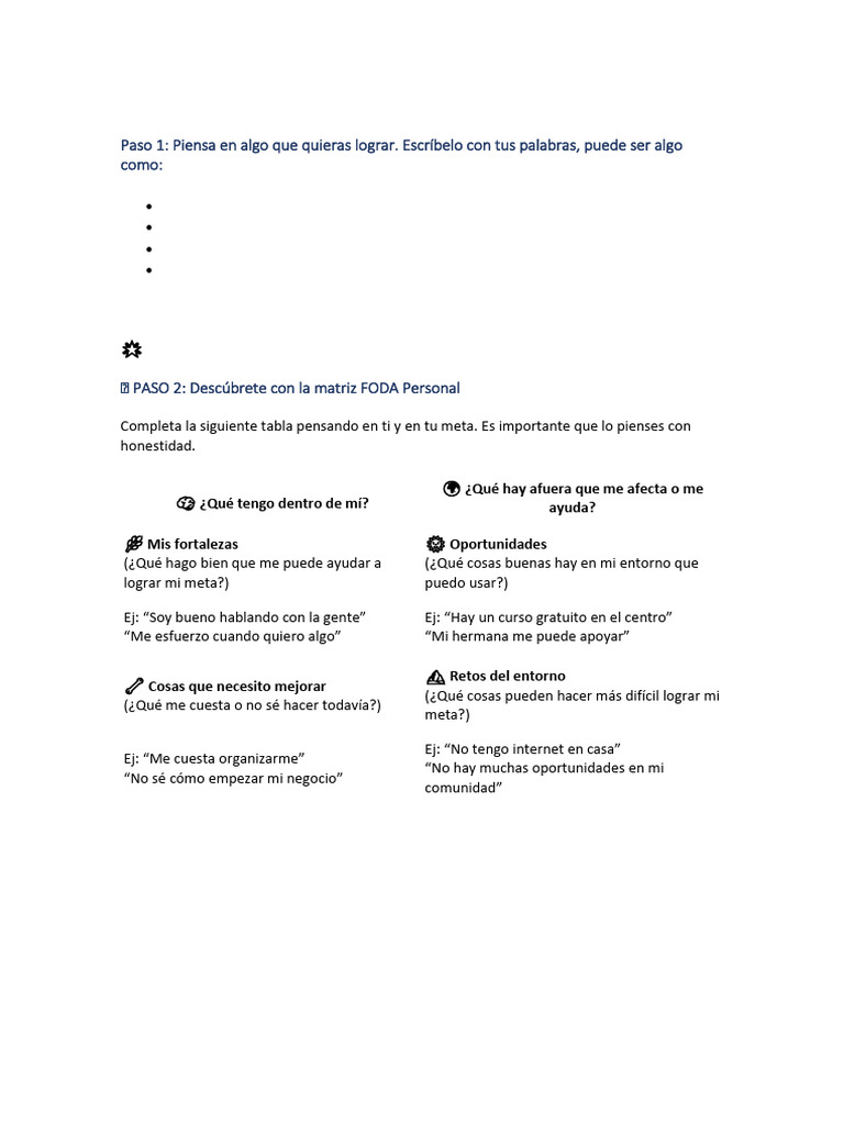 Reto para Lograr Mi Metas | PDF