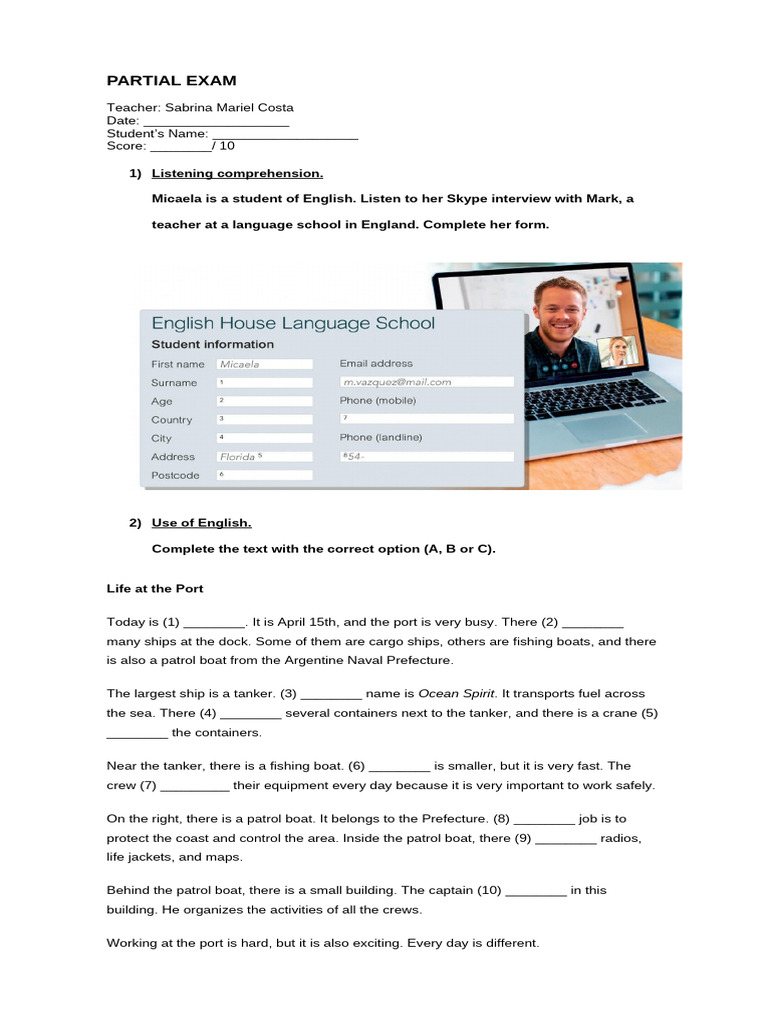 Partial Exam Unit 1 2025 | PDF