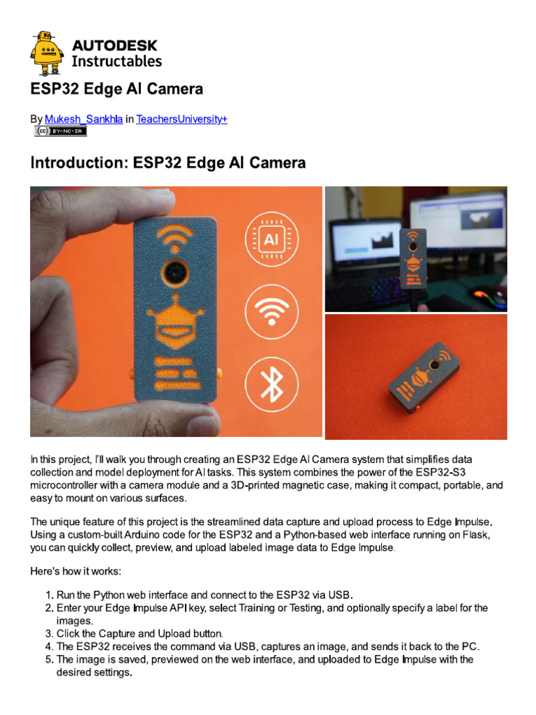 ESP32 Edge AI Camera | PDF