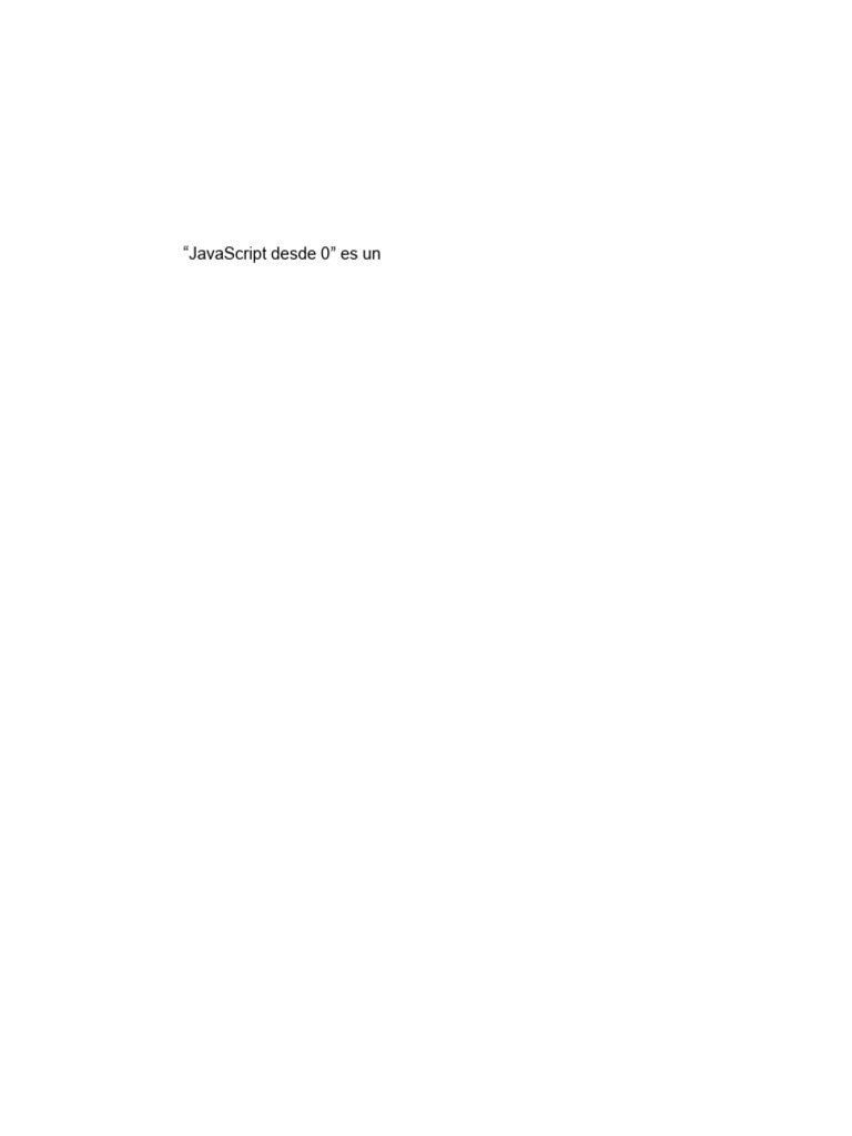 Curso JavaScript desde 0: 24 horas de aprendizaje | PDF
