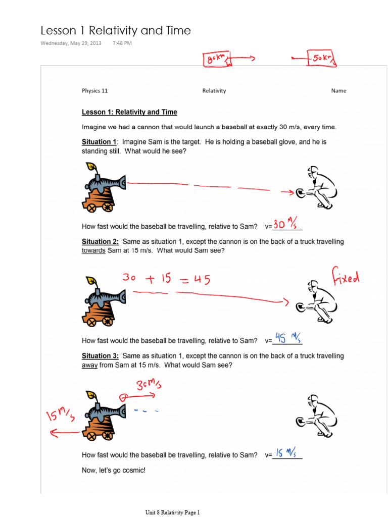 Lesson 1 Relativity and Time | PDF