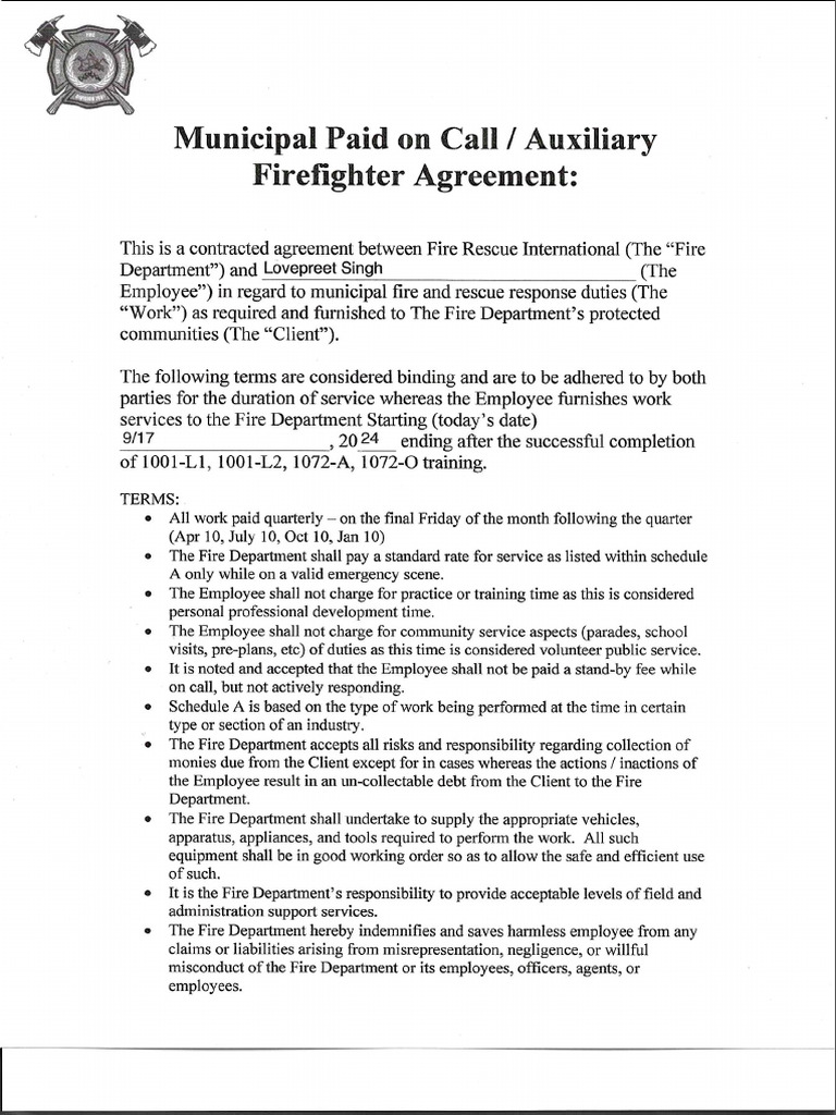Municipal Paid On Call | PDF