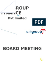 Citigroup Finance: PVT Limited