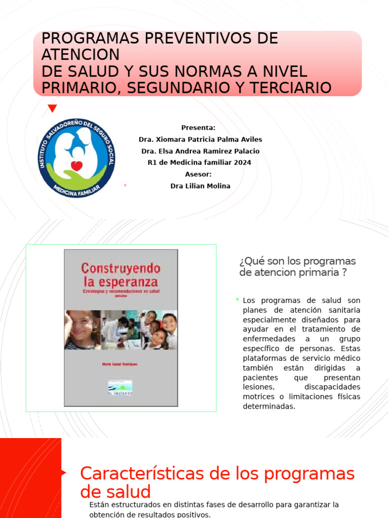 Programas Preventivos 27-8-24 | PDF | Asistencia sanitaria preventiva ...
