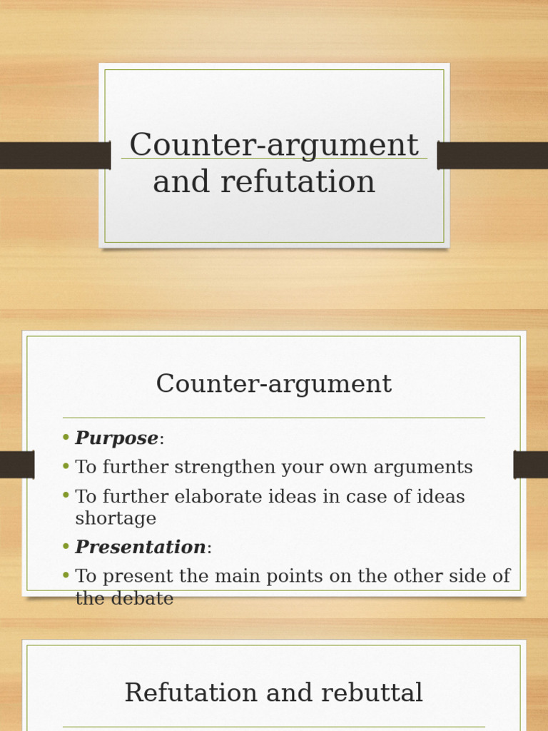 Counter-Argument and Refutation | PDF