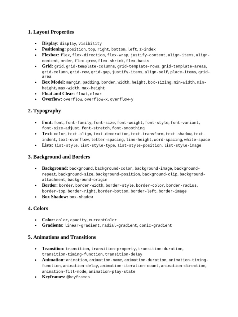 CSS Layout and Typography Guide | PDF | Web Development | Web Design