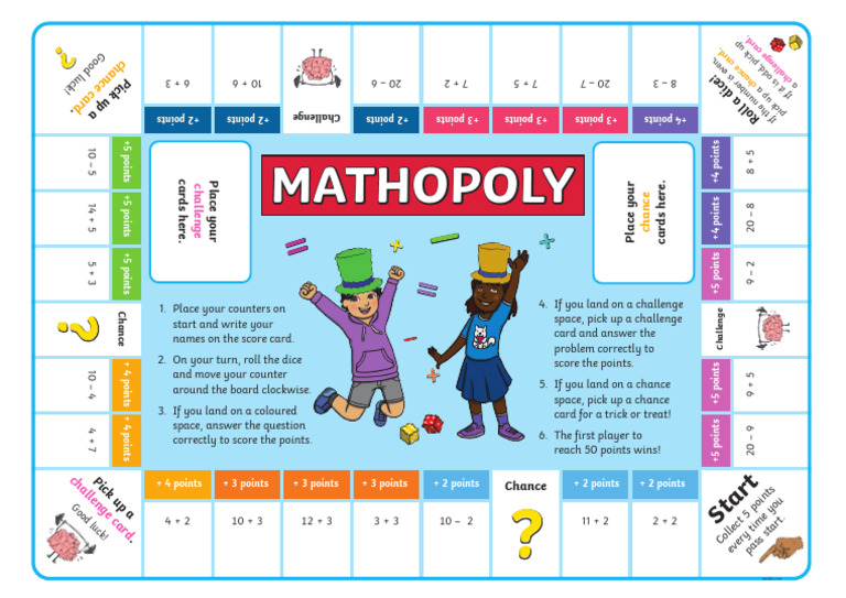 Mathopoly: Fun Maths Board Game | PDF | Chess Theory | Chess