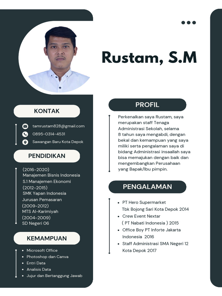 Lamaran Kerja Rustam di Depok | PDF