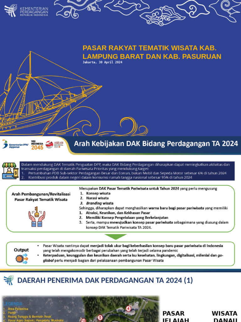 Perkembangan Pasar Rakyat Tematik Wisata TA 2024 (30 April 2024) | PDF