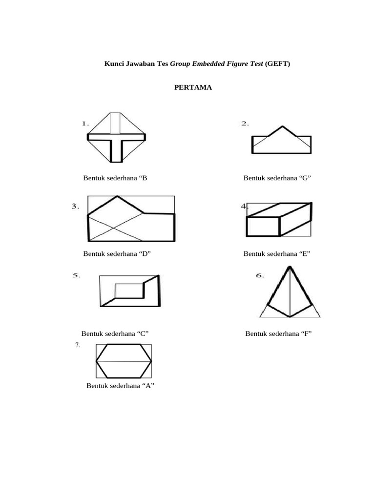 Kunci Jawaban GEFT Sederhana | PDF