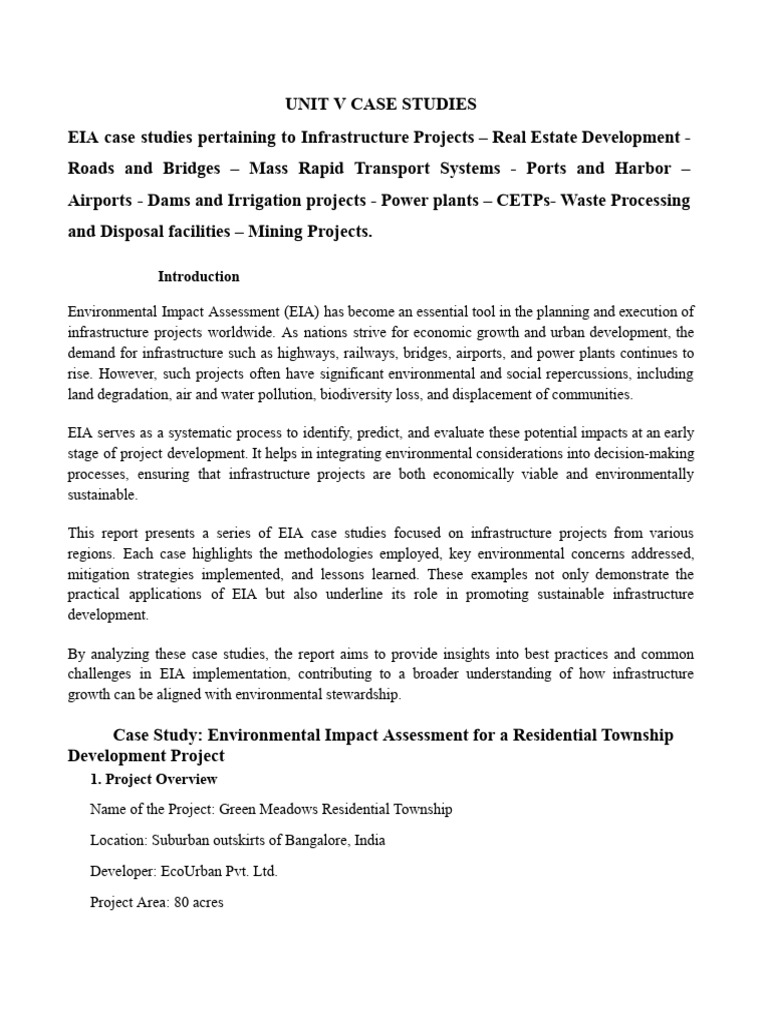 EIA Case Studies for Infrastructure Projects | PDF | Fossil Fuel Power ...