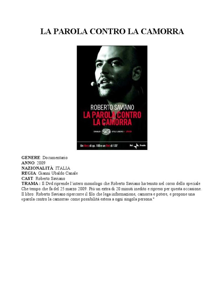 La Parola Contro La Camorra