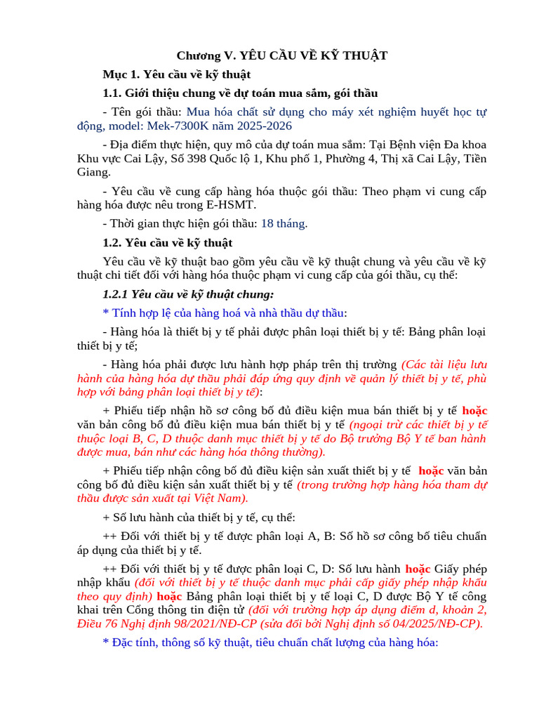 Chuong v. Yeu Cau Ve Ky Thuat | PDF
