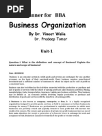 Business Organization For Bba