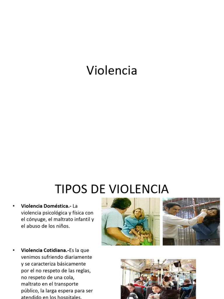 Tipos y Manifestaciones de Violencia | PDF | Abuso infantil | Violencia