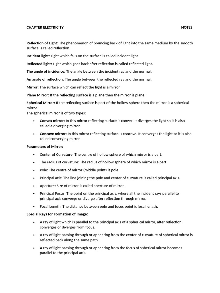 Light Reflection and Refraction Concepts | PDF | Mirror | Optics