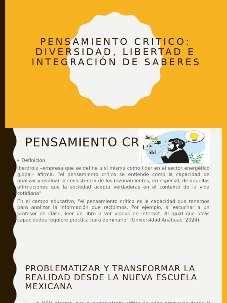 Pensamiento Crítico en la Educación Mexicana | PDF | Pensamiento ...