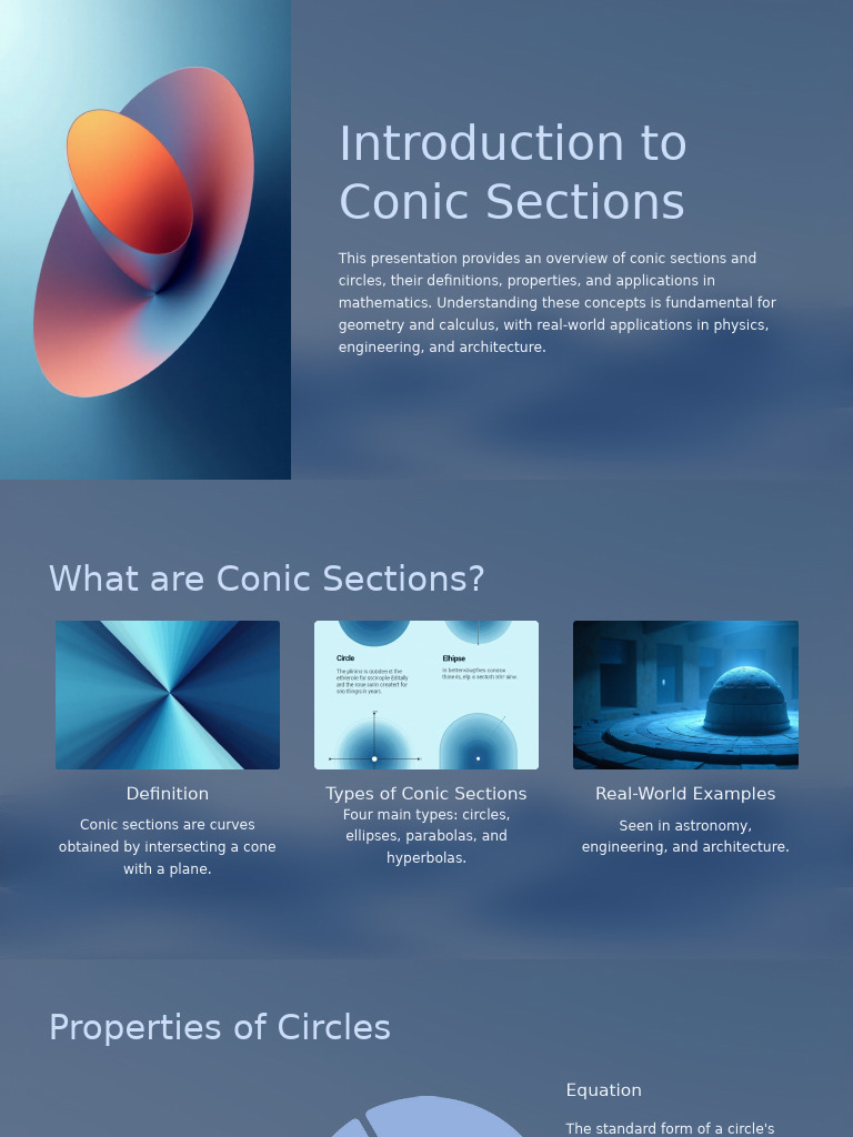 Introduction To Conic Sections | PDF | Ellipse | Geometric Shapes