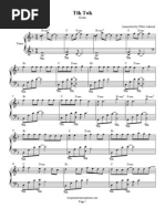 Tik Tok Kesha Piano Sheet Music