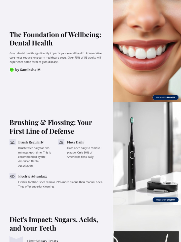 The Foundation of Wellbeing Dental Health | PDF | Oral Hygiene | Dentistry