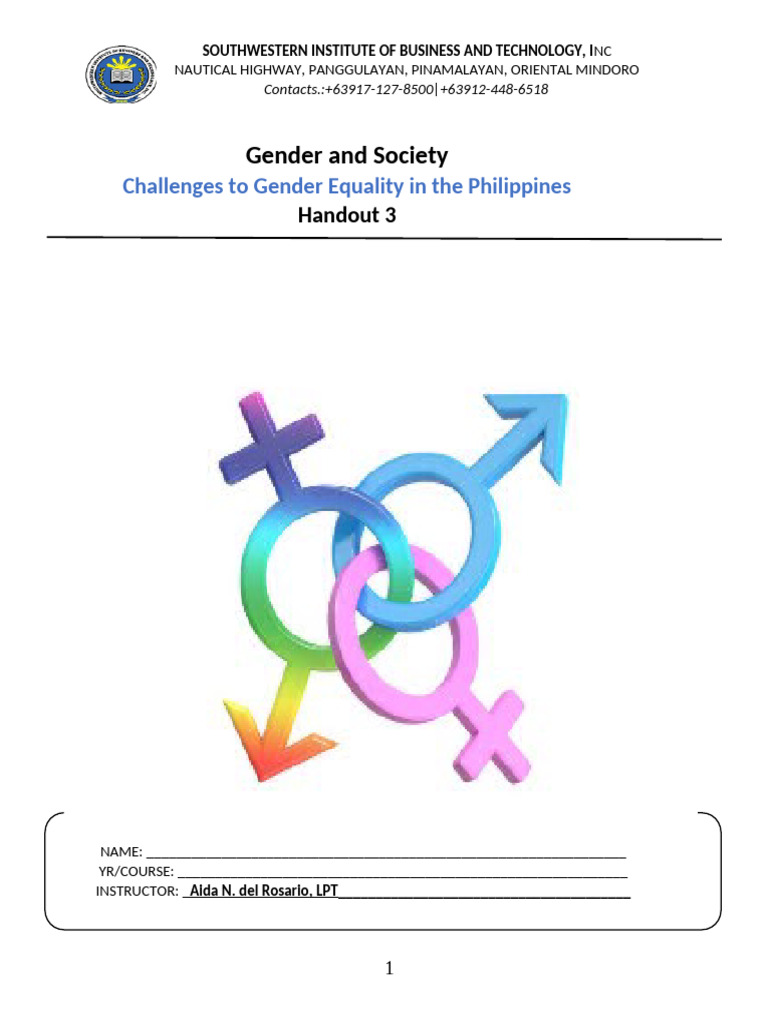Gender Equality Challenges in the Philippines | PDF | Family Planning ...