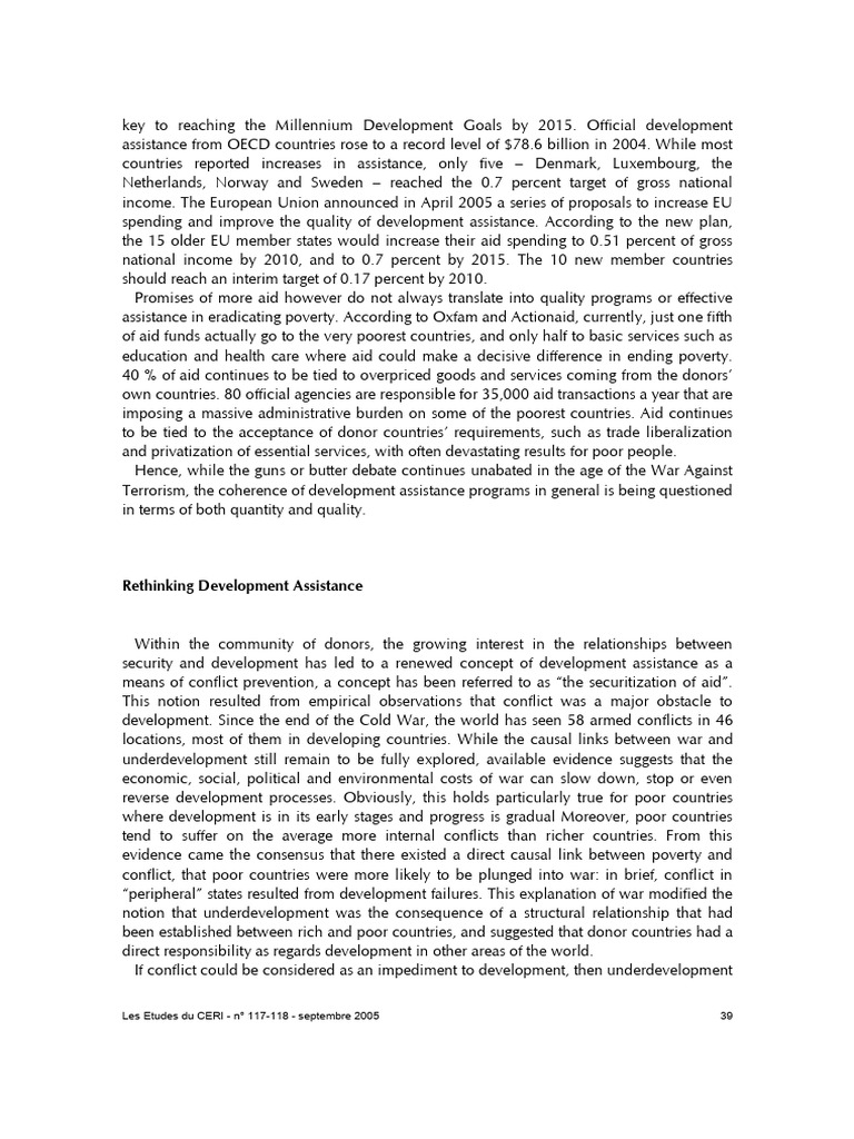 Rethinking Development Assistance Strategies | PDF | Aids | Peacebuilding