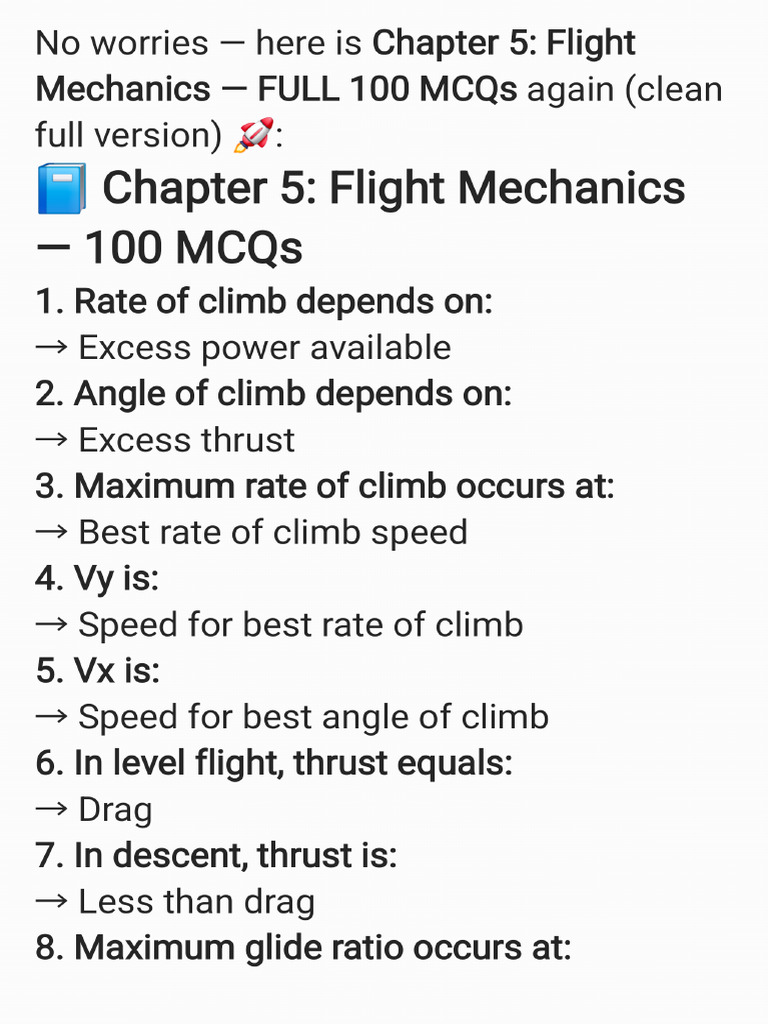 Mechanics of Flight | PDF