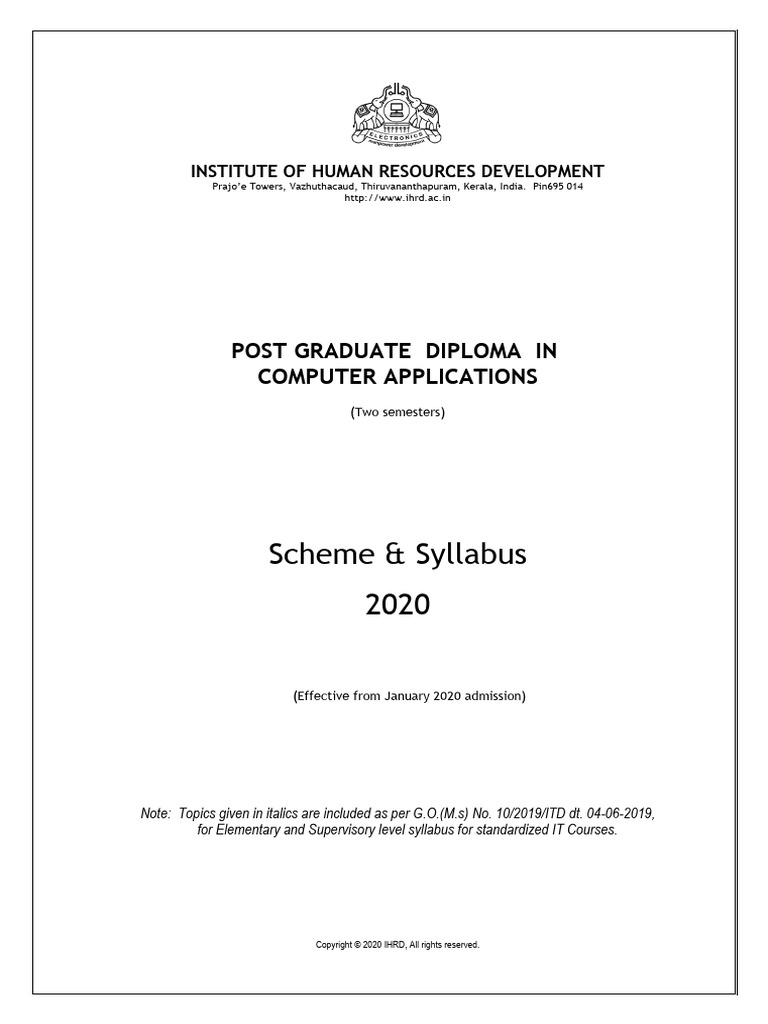 Pgdca Syl2020 250623 104520 | PDF | Pointer (Computer Programming) | Php
