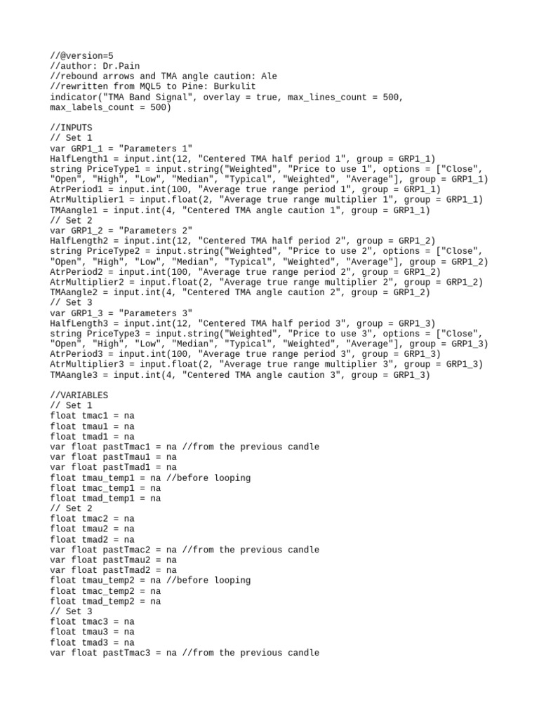 TMA Band Signal Indicator Code | PDF | Computer Programming | Software ...
