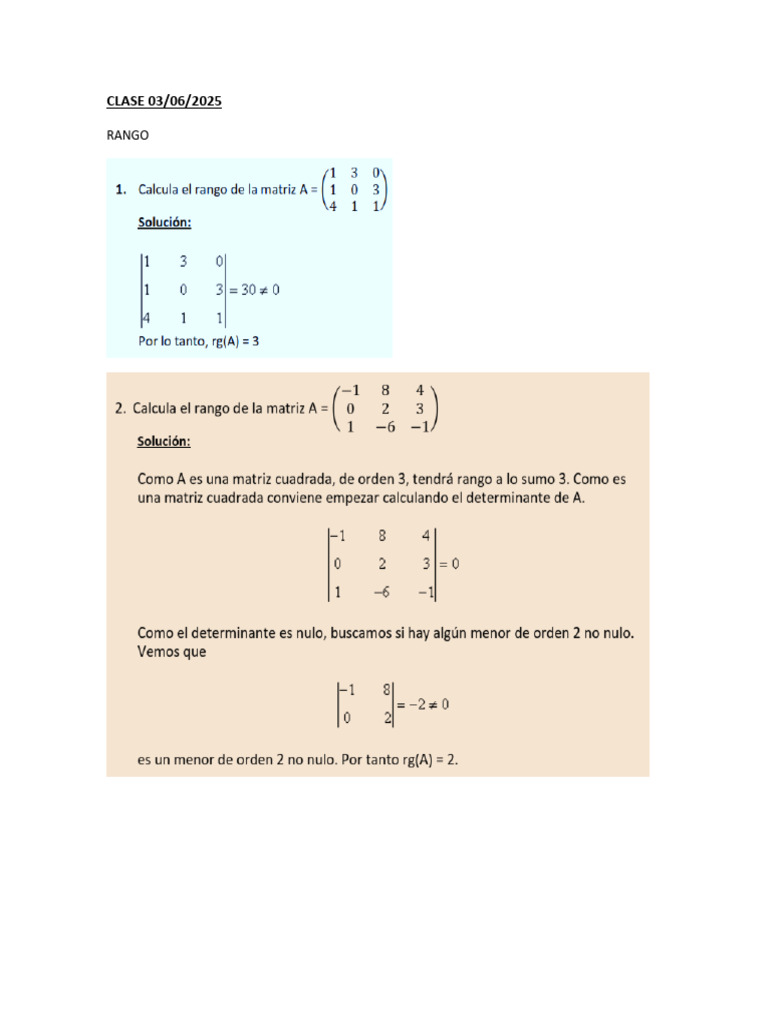 Clase 030625 Rango | PDF