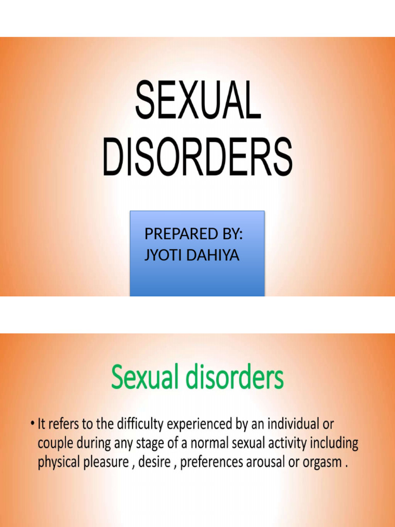 Sexual Disorder | PDF