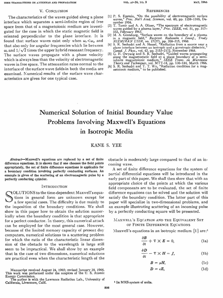 Numerical Solution of Initial Boundary Value Problems Involving ...