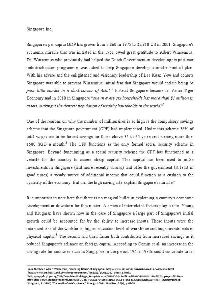Singapore's Economic Growth and Savings | PDF | Singapore | World Politics