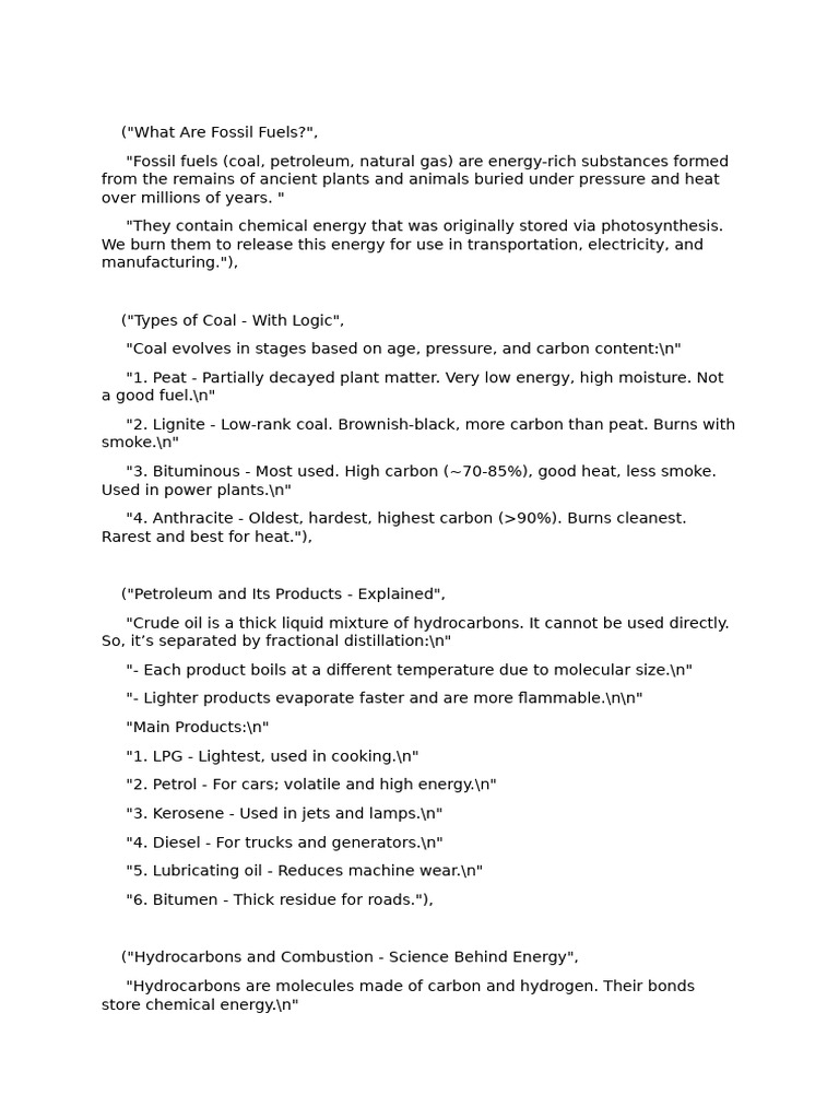 Understanding Fossil Fuels and Their Impact | PDF | Fuels | Combustion