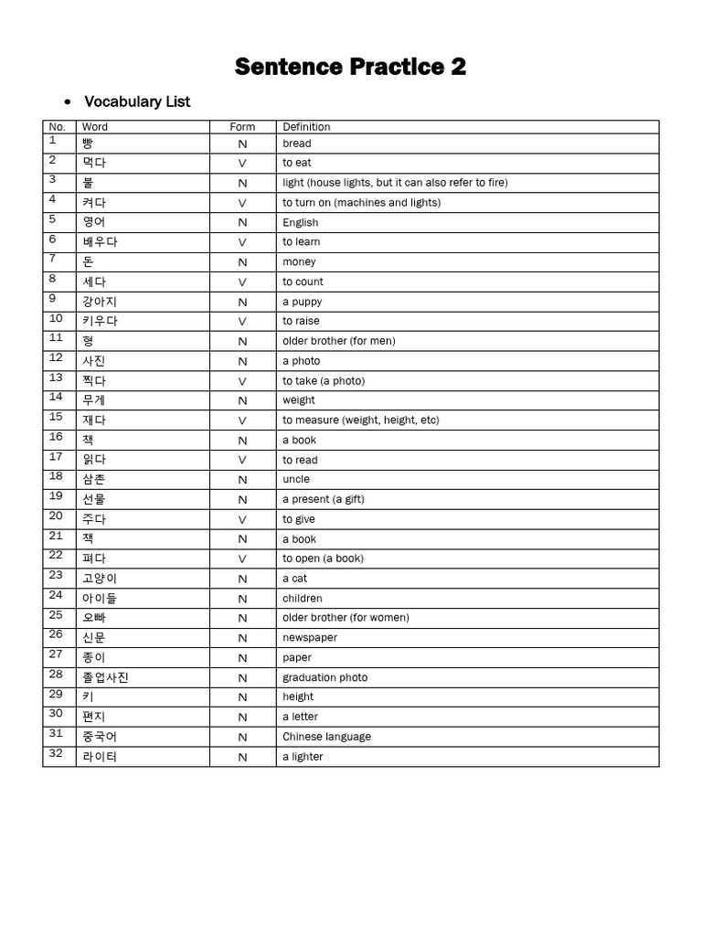 37.+Sentence+Practice+Lesson+2+WS | PDF