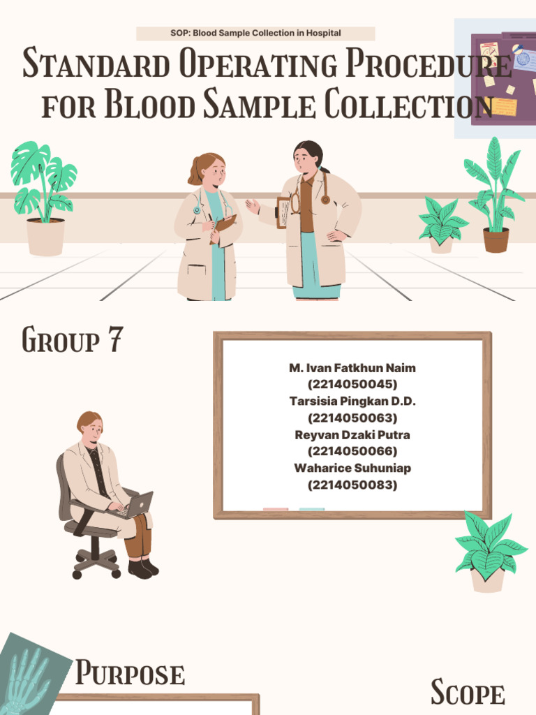 SOP for Blood Sample Collection | PDF | Health Sciences | Clinical Medicine