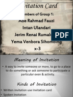 Members of Group 1:: Invitation Card