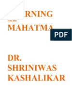 Learning From Mahatma Gandhi Dr Shriniwas Kashalikar