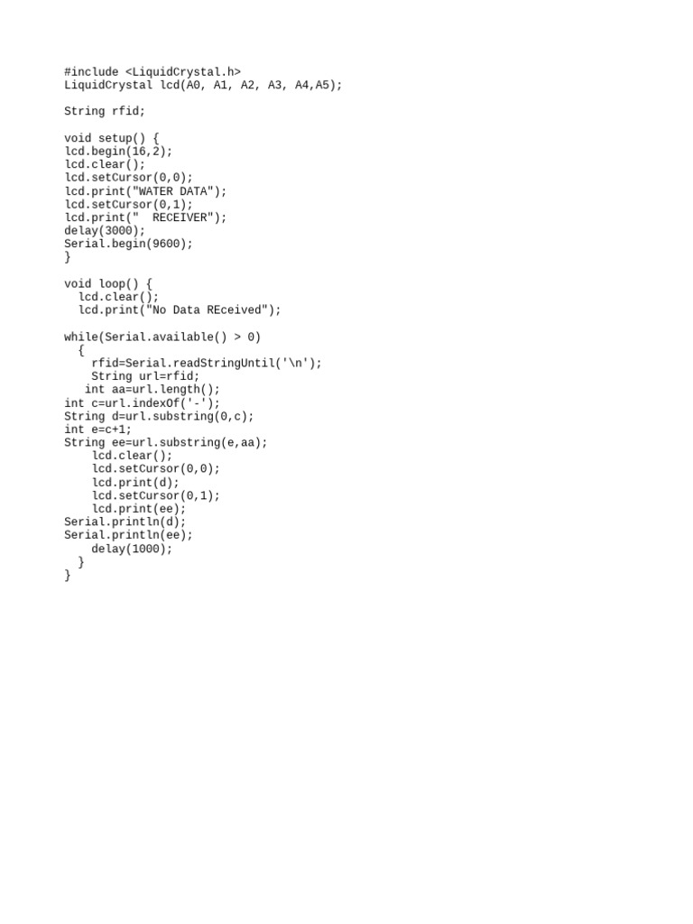 Water Data Receiver | PDF