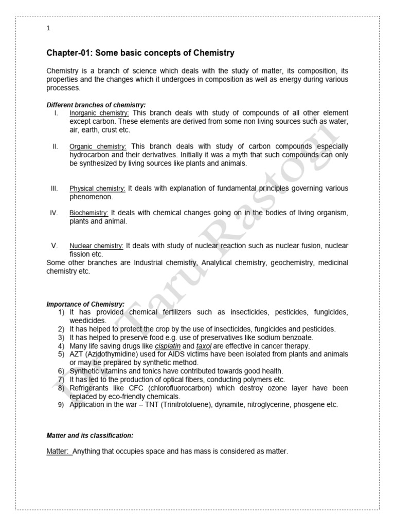 Basic Concepts of Chemistry Explained | PDF | Mole (Unit) | Molecules
