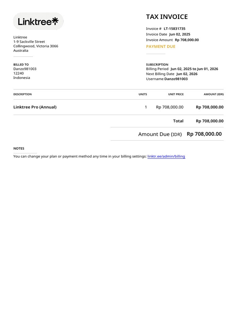 Invoice LT-15831735 | PDF
