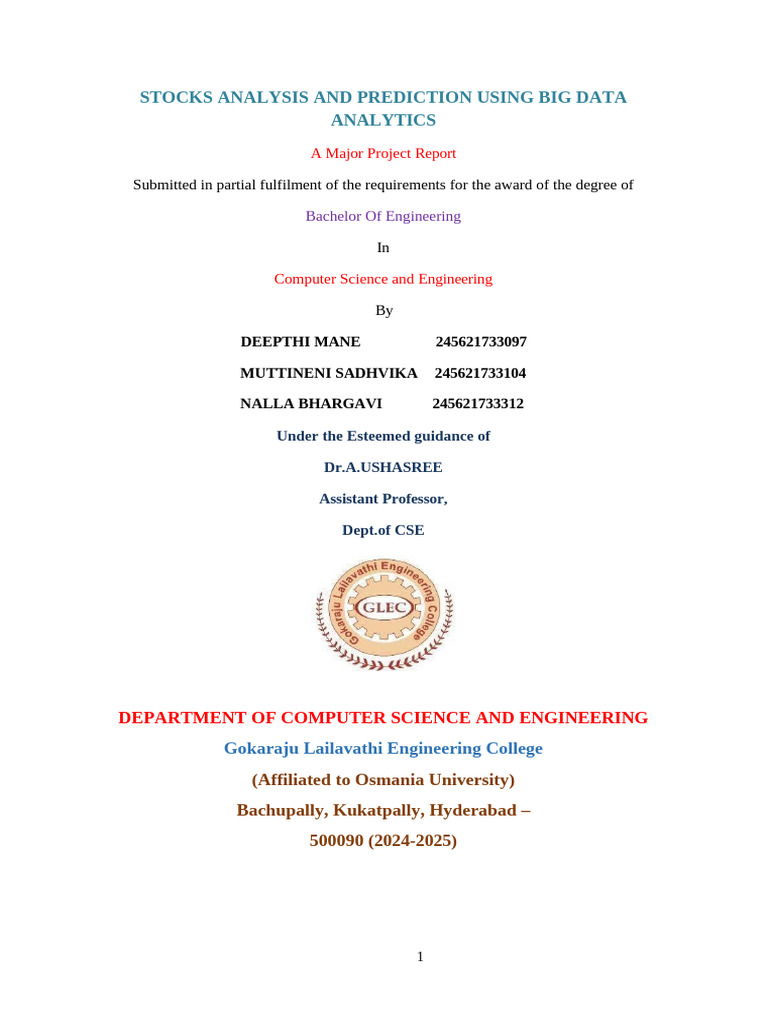 Big Data Stock Prediction Analysis | PDF | Unified Modeling Language ...