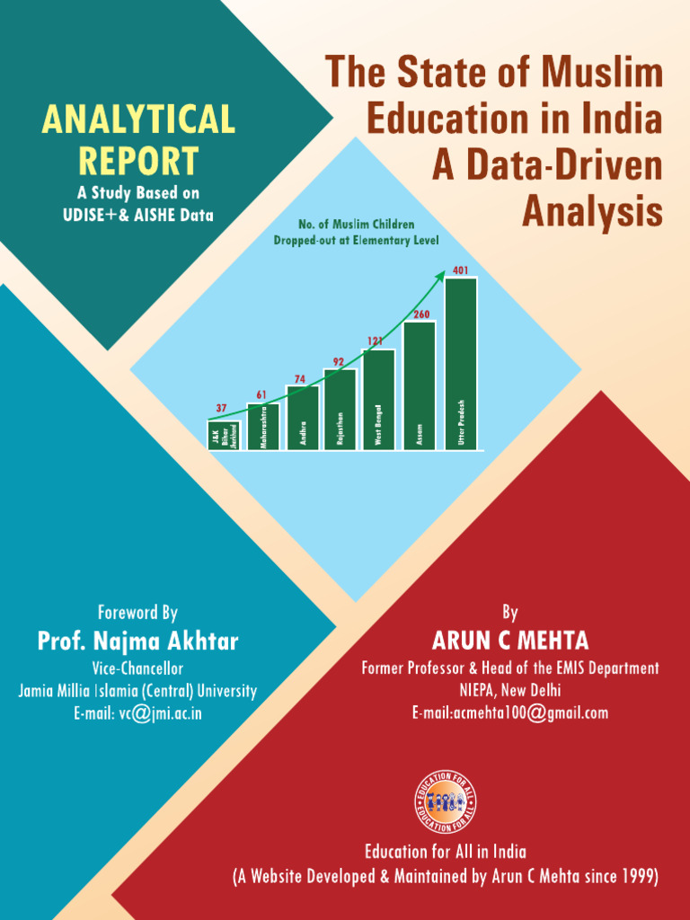 The State of Muslim Education in India by ArunCMehta Based On UDISEPlus ...